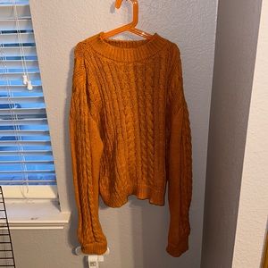 Forever 21 orange yellow chunky knit sweater size 3XL